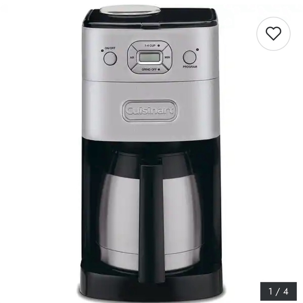 Cuisinart Stainless Steel and Black Coffee Carafe